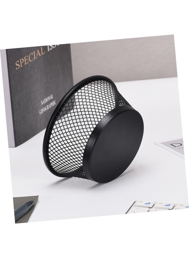 منظم دبابيس مكتب شبكي أسود من المعدن – حامل وموزع دبابيس عملي لتنظيم الأدوات الصغيرة – تصميم متين وأنيق مناسب للاستخدام في المكتب والمنزل والمدرسة - Image 4